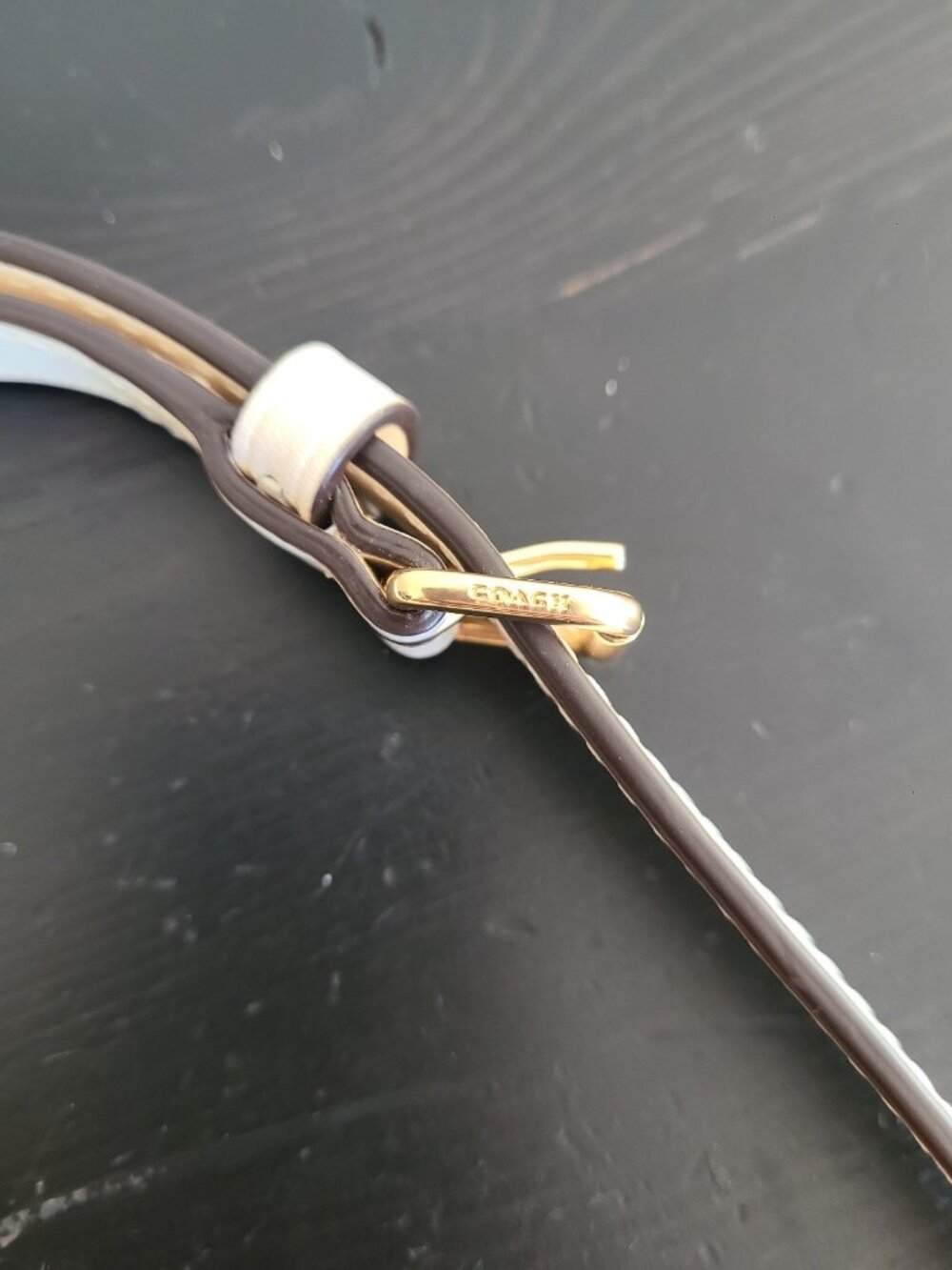 NWOT Coach Off White Leather Replacement Strap - Picture 5 of 7